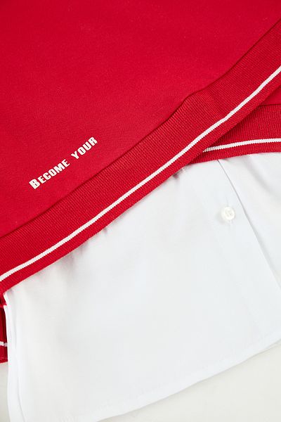 TRENDYOLKIDS Színes blokk piros kötött pulóver - TKDAW25SW00045