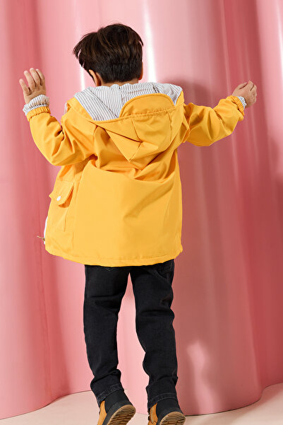 TRENDYOLKIDS Unisex Yellow Water Repellent Hooded Raincoat - Tkdaw25ce00002