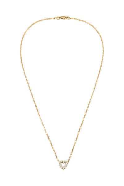 ELLI 925 Silber Halskette Herz - Lab Grown Diamanten 0.18 ct