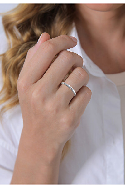 ELLI Dámský zásnubní prsten obdélníkový filigrán s topazem a diamantem (0,03 ct) z ryzosti 925