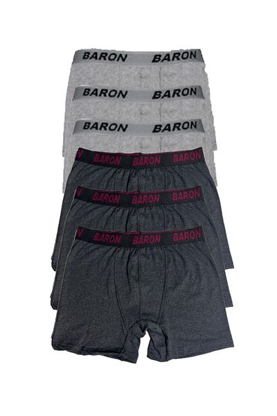 Modaley Giyim Ανδρικά μπόξερ 6 τεμαχίων Economic - Grey&Smoked - ML01