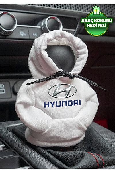 Freeyez سترة Hyundai White Gear Shift Hoodie - ملابس ناقل الحركة للسيارة ومقب...