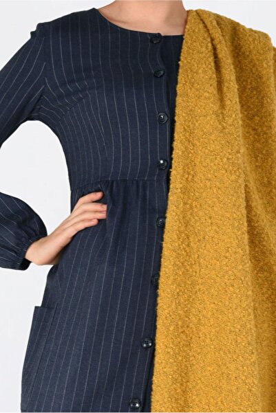 Alvina Stripes Dress with Shirt Sleeves 4815