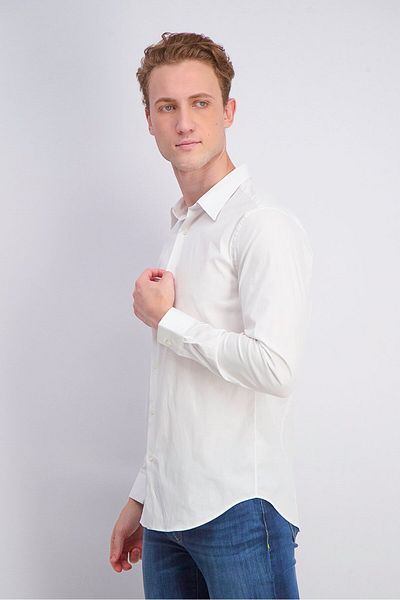 THEORY Men Regular Fit Sylvain Wealth Casual Shirt, White