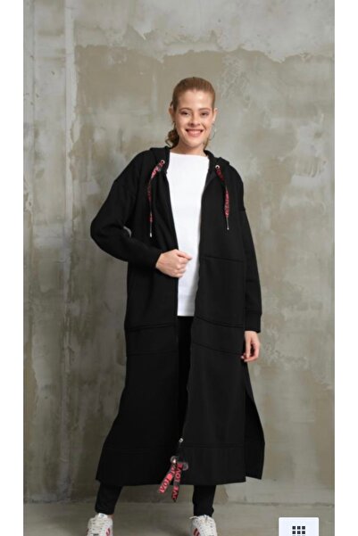 Neel butik MİCKEY DETAY 3 İPLİK TAM BOY HUDİ