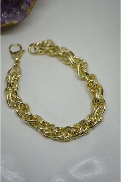 XUPİNGS Xuping Gold Color Embroidered Anti Tarnish Bracelet