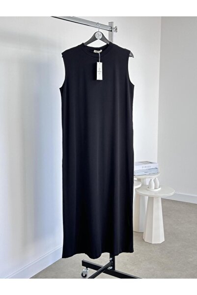 CHUL PENYE İÇLİK ELBİSE -SİYAH - GENİŞ BEDEN ARALIĞI