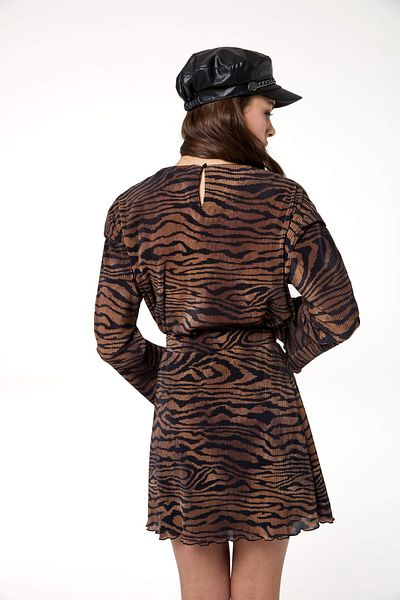 Evermade High Waist Zebra Print Mini Skirt