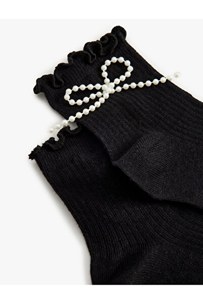 Koton Pearl Bow Socks