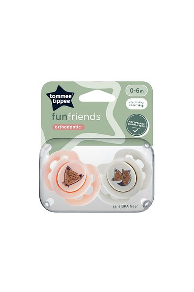 tommee tippee Fun Style Soother, Pack of 2,  (0-6 months) - Mix