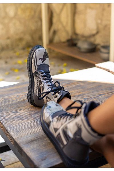 Dogo Γυναικείες Vegan Δερμάτινες Μαύρες Μακριές Μπότες - Σχέδιο Bad Boy