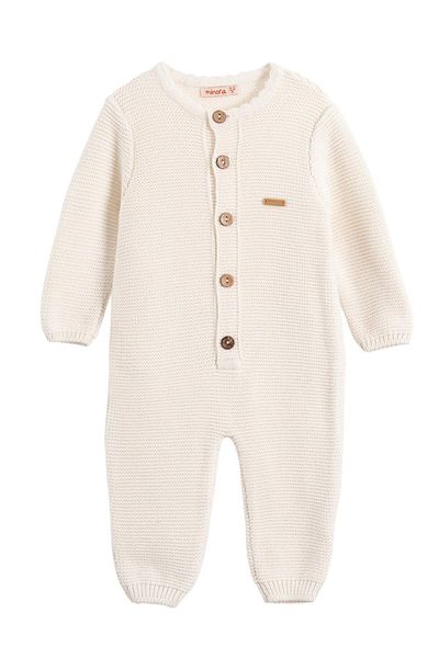 Minora Unisex Knitwear Jumpsuit - Links Model, Bone Color