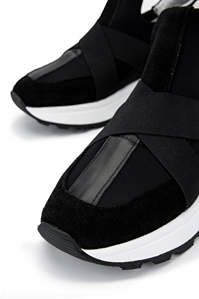 Tamer Tanca Kadın Deri/Tekstil Siyah Sneakers & Spor Ayakkabı