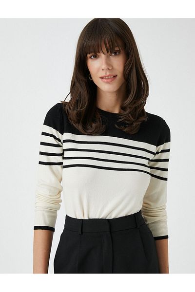 Koton Long Sleeve Crew Neck Knitwear Sweater