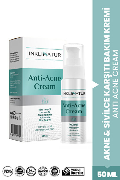 INKLINATUR LIFESTYLE & COSMETICS Anti-akne Bakım Kremi - Sivilce Ve Akneye Eğ...