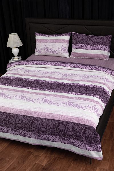 FAVORA Σετ Παπλωματοθήκη Natura Plum Διπλό Ελαστικό