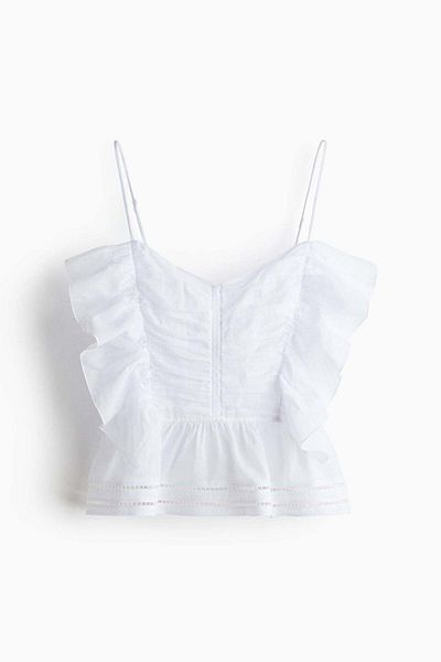 H&M Frill-trimmed Strappy Top