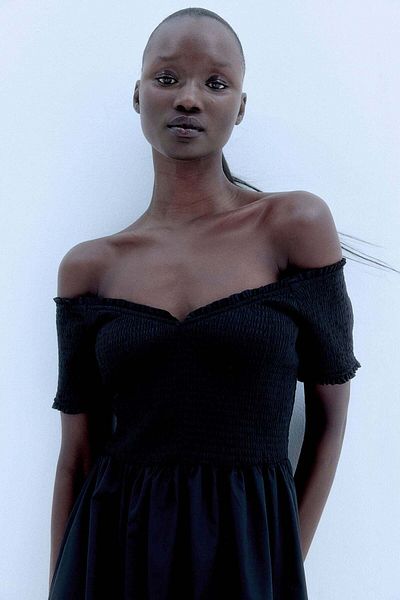 H&M Smocked off-the-shoulder dress