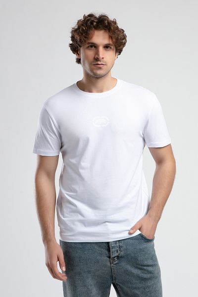 ECKO UNLTD Johnson White Crew Neck Printed Standard Fit Men's Tshirt