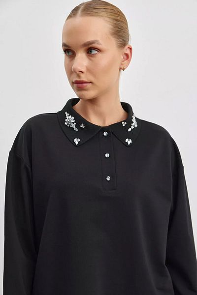REMSA Merwish 1169 Black Stone Collar Two Thread Suit
