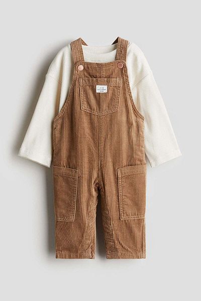 H&M 2-piece top and dungarees set