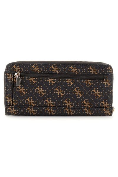 Guess Dámská hnědá peněženka Laurel Slg Large Zip Swqe8500146-bnl