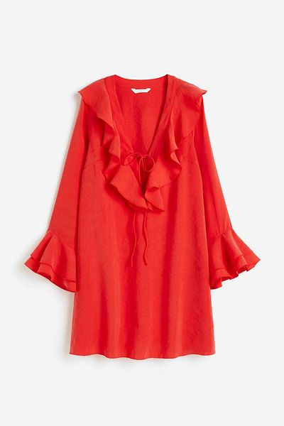 H&M Flounce-trimmed dress