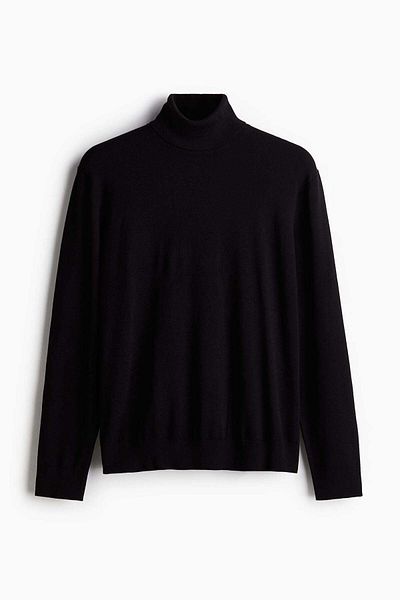 H&M Slim Fit Fine-knit polo-neck jumper