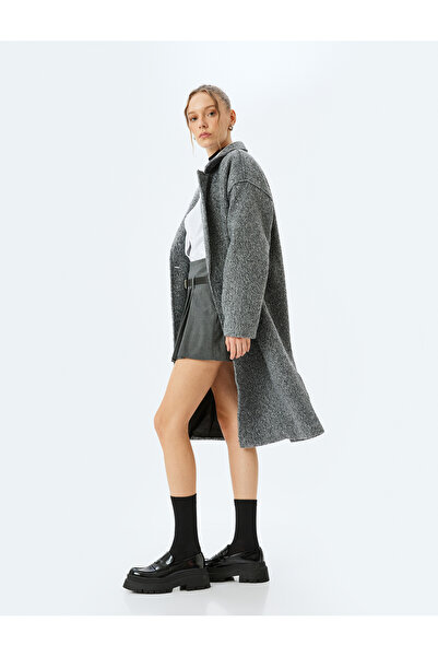 Koton Gri Melanj Kadın Kaban 5WAL00017IW