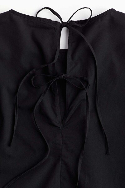 H&M Tie-detail cotton blouse