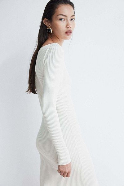 H&M Boat-neck bodycon dress