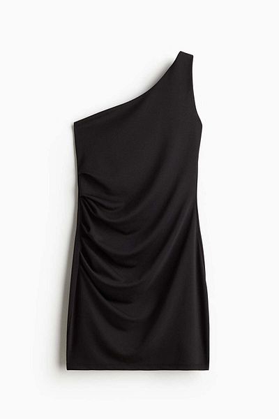 H&M Draped one-shoulder dress