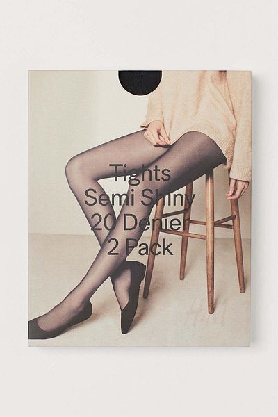 H&M 2-pack tights, 20 denier