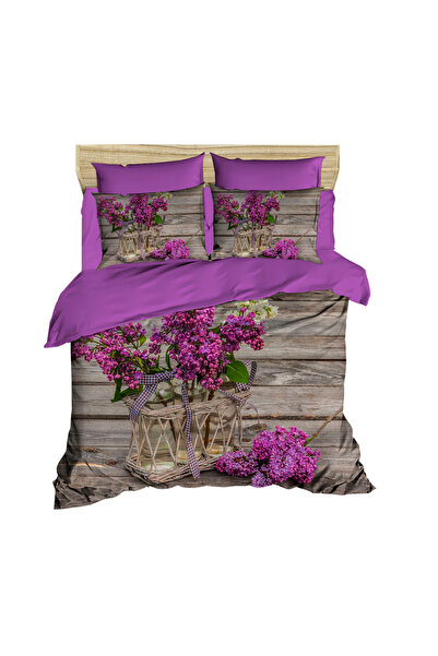 Fabeteks Nostalgia 3D Double Duvet Cover Pillow Set in Lavender Pot