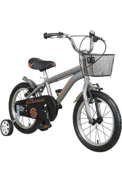 Serraro 16 Jant Çocuk Bisiklet yeni sezon Gıri Ve Kahve Kılasik Çamurluk Ve S...