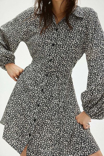 H&M Balloon-sleeved shirt dress