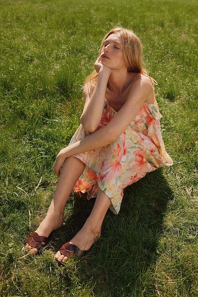 H&M Frill-trimmed strappy dress