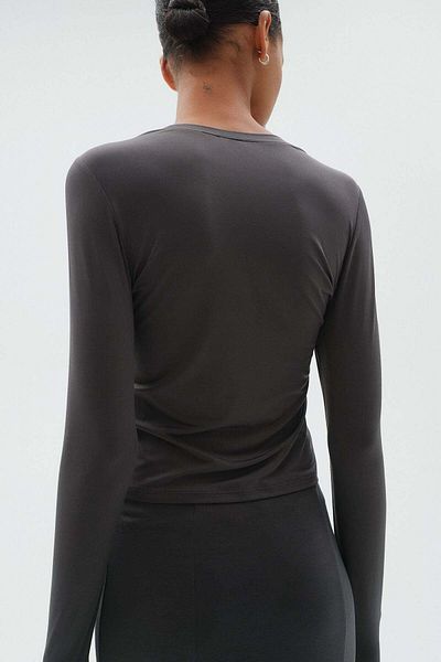 H&M Long-sleeved Microfibre Top