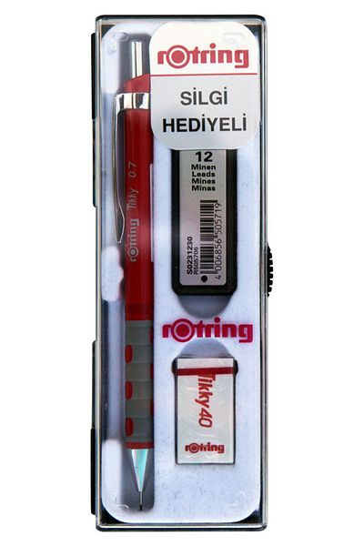 Rotring 0.7 قلم رصاص أحمر متعدد الاستخدامات - طقم مدرسي قطعة واحدة