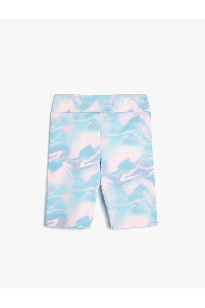 Koton Kurze Sport-Leggings mit Batikmuster - elastischer Bund