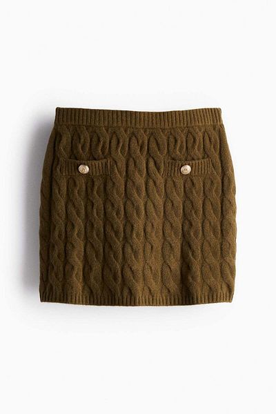 H&M Cable-knit mini skirt