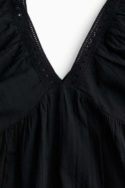 H&M Balloon-sleeved cotton dress