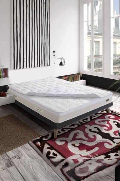 QUEEN BEE Teddy Peluş Çıkarılabilen Pedli Ortopedik Pocket Yaylı Yatak (SIVI GEÇİRMEZ PED)