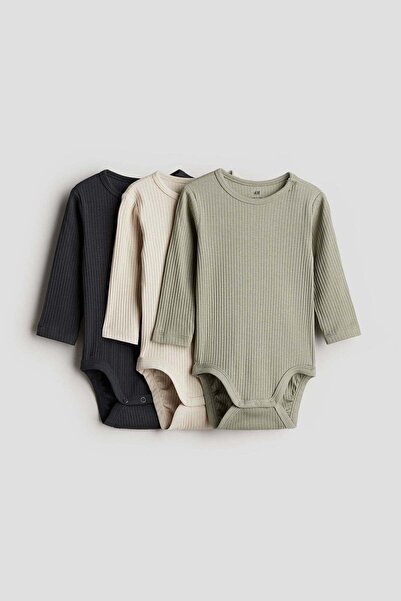 H&M 3-pack ribbed bodysuits