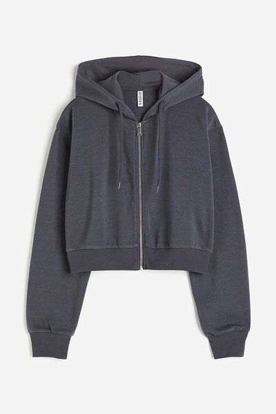 H&M Cropped Zip-through Hoodie