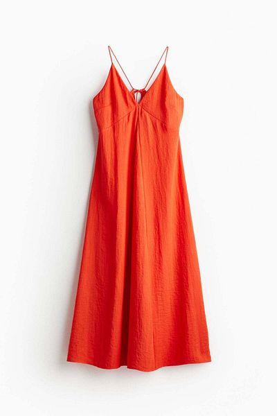 H&M فستان سترابي