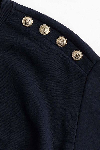 H&M Button-detail sweatshirt