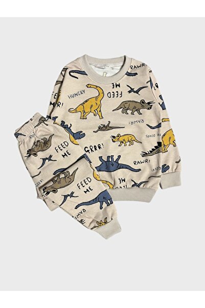 ALİŞ KİDS Set de pijamale cu mâneci lungi din bumbac pentru băieți, cu cu căp...