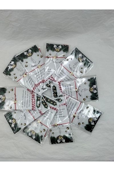 Arjew New Year's Gift 10 Pieces of Lucky Bracelet and Lucky Thread with Gold Star Apparatus