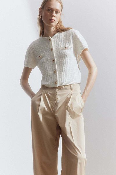 H&M Structured-knit cardigan